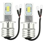 Enigmatice 2x H3 Süper Parlak -Led Far Kiti 100W 10000LM Sis Drl Ampuller 6000K Beyaz (Yurt Dışından) - Siyah