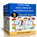Enine Boyuna Adan Zye Okul Öncesi Aktiviteler Seti (3 Spiralli Kitap) - Enine Boyuna Eğitim