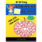 Enine Boyuna Eğitim Labirent Boyama Kitabı - 2-5 Yaş