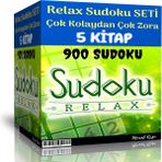 Enine Boyuna Eğitim Relax Sudoku Kitap Seti (5 Kitap)