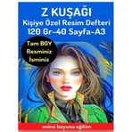 Enine Boyuna Eğitim Z Kuşağı Kişiye Özel Resim Defteri A3 Resim Defteri