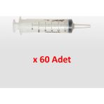 Enjektör 50 ml (60 Cc) Iğnesiz Beslenme Enjektörü Kateter Şırınga - 60 Adet