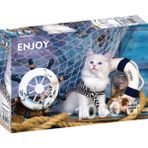 Enjoy 1000 Parça Kaptan Kedi Yavrusu Puzzle