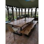 Enjoy Life Enjoy Lifetasarım Yemek - Toplantı - Bar Masası 8-10 Kişilik +Bench - 80 x 200 Cm