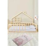 Enjoy Life Montessori Bebek ve Çocuk Karyolası Doğal Ahşap Yatak - 60 x 120 cm