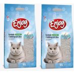 Enjoy Marsilya Sabunu Kokulu Topaklaşan Kedi Kumu 10 Lt (2 Adet) Hızlı Topaklanma Özelliği