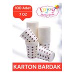 Enjoy Party Store 7 Oz Karton Bardak 100 Adet Sızdırmaz 1.Kalite