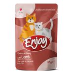 Enjoy Pouch Kuzu Etli Yaş Kedi Maması 85 Gr