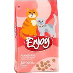 Enjoy Somonlu Kısır Kedi Maması 10 kg Ekonomik Mama Segmenti ile Yetişkin Kediler İçin Lezzetli