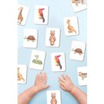 Enjoymydesign Eşleştirme Oyunu Okul Öncesi Zeka Kartları Wild Animals Hafıza Kartı Ahşap Eğitici Puzzle Oyuncak