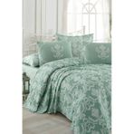 Enlora Home Baskılı Pike Takımı Çift Kişilik Pure Suyeşili Su Yeşili
