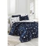 Enlora Home Kolay Ütülenir Nevresim Takımı Çift Kişilik Halley Lacivert
