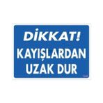 Ennalbur Dikkat Kayışlardan Uzak Dur Uyarı Levhası 25 x 35 cm KOD:1348