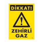 Ennalbur Dikkat Zehirli Gaz Uyarı Levhası 25 x 35 cm KOD:797