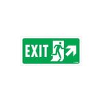 Ennalbur Exit Sağ Yukarı Uyarı Levhası 17,5X25 KOD:959