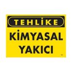 Ennalbur Tehlike Kimyasal Yakıcı Uyarı Levhası 25X35 KOD:761