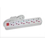 Ennalbur Viko Leylak Kablolu Grup Priz 6''Lı 2 Metre - Beyaz