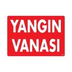 Ennalbur Yangın Vanası Uyarı Levhası 25X35 KOD:873 - Standart - Renkli