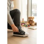 Enoch Burun Korumalı Converse Cırtlı Çocuk Ayakkabı - Siyah - Beyaz