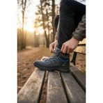 Enoch Erkek Antrasit Mavi Su Geçirmez Outdoor Trekking ve Doğa Yürüyüş Botu - Siyah - Mavi