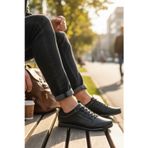 Enoch Erkek Diamond Logo İşlemeli İnce Tabanlı Günlük Casual Spor Ayakkabı Sneaker