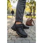 Enoch Erkek Outdoor Trekking Ayakkabısı - Kaymaz Taban Yürüyüş Botu - Siyah