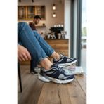 Enoch Erkek Spor ve Yürüyüş Ayakkabısı Tam Ortopedik Kalın Tabanlı Retro Parçalı Dad Shoe - Lacivert