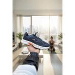Enoch Erkek Spor ve Yürüyüş Ayakkabısı Tam Ortopedik Tabanlı Kalın Tabanlı Retro Dad Shoe - Lacivert