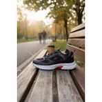 Enoch Erkek Spor ve Yürüyüş Ayakkabısı Tam Ortopedik Tabanlı Kalın Tabanlı Retro Dad Shoe - Siyah - Beyaz
