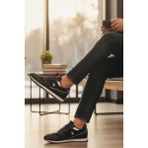 Enoch Erkek Tabanlı Retro Spor Ayakkabı Detaylı Günlük Sneaker - Siyah - Mavi