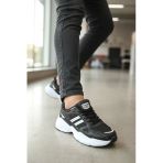 Enoch Kadın Siyah Klasik Şeritli Ve Kalın Tabanlı Rahat Günlük Sneaker Spor Ayakkabı