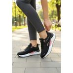 Enoch Kadın Spor Ayakkabı Nefes Alabilen File Saya ve Anatomik Comfort Tabanlı Ortopedik Koşu ve Yürüyüş Sneaker - Siyah - Pudra
