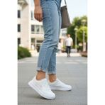 Enoch Kadın Spor Ayakkabı Ortopedik Düz Tabanlı Günlük Sneaker - Beyaz