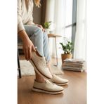 Enoch Lazer Perfore Ve Stoperli Lastik Bağcıklı Ortopedik Comfort Sneaker Babet