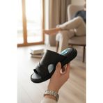 Enoch Shoes Enoch Hakiki Deri Erkek Çapraz Bantlı Düz Taban Anatomik Terlik