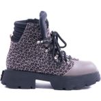 Enodia Bettie Vizon Leopar Desenli Deri Bot