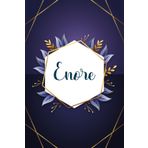Enore: Taccuino personalizzato con il nome Enore | Regalo di compleanno per moglie, mamma, sorella, figlia ... | Foglie blu | 110 pagine a righe, Piccolo formato 6x9 pollici (15,24 x 22,86 cm)