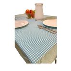Enoteks 160x170 Cm Mavi Küçük Kare Desen Pötikareli Masa Örtüsü, Sofra Bezi, Piknik Örtüsü