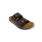 Enova M253-0202-25 Deri Anatomik Soft Çift Bant Erkek Terlik