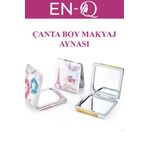 ENQ Çift Taraflı Makyaj Aynası Çanta Boy Manyetik Çerçeve Kare