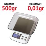 Enra Dm-3 Dijital Kefeli Kuyumcu Labratuvar Terazi 500 gr 0.01