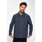 Enrico Baselli Pamuklu Safari Yazlık Mevsimlik Erkek Mont - 2XL - Mavi - Indigo