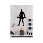 Ensa Design Fitness Gym Ahşap Duvar Dekoru-Spor Salonu Dekoru 80X40