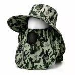 Ense Korumalı Outdoor Şapka - Maskeli - Kamuflaj (M-6)- Savex