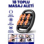 Enshall 18 Top Başlıklı Yüksek Güç Derin Doku Kas Gevşetici Tüm Vücut Masaj Aleti Şarjlı Masaj Tabancası - Gri-1