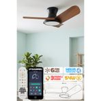 Enshall 80cm Modern Goes Uzaktan Kumandalı 3 Kanatlı Uygulamalı Tavan Vantilatörü Ve Led Lamba Işık 54W