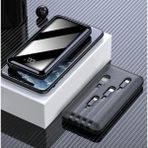 Enshall Prime Dijital Göstergeli Dahili Çoklu Kablolu 10.000 mAh Siyah Powerbank