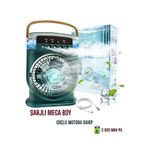 Enshall Yeni Şarjlı Büyük Xl Boy Işıklı 600ml 5 Spreyli Vantilatör Buzlu Buharlı Mini Klima Mini Fan