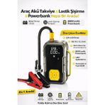 Ensiga Akü Takviyeli Dijital Hava Pompası 150 Psı Basınçlı 8000MAH Şarjlı Kompresör
