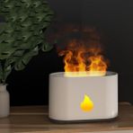 Ensiga Alev Aroma Difüzör Lamba Ultrasonik Aromaterapi 200 ml Sessiz Çalışma ve Taşınabilirlik - Beyaz